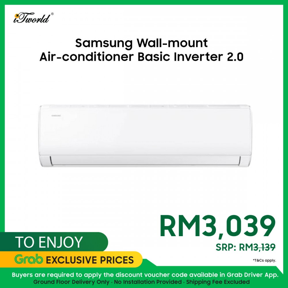 Samsung Wall-mount Air-conditioner Basic Inverter 2.0 HP - AR40F18D0AMNME (No Installation Provide)