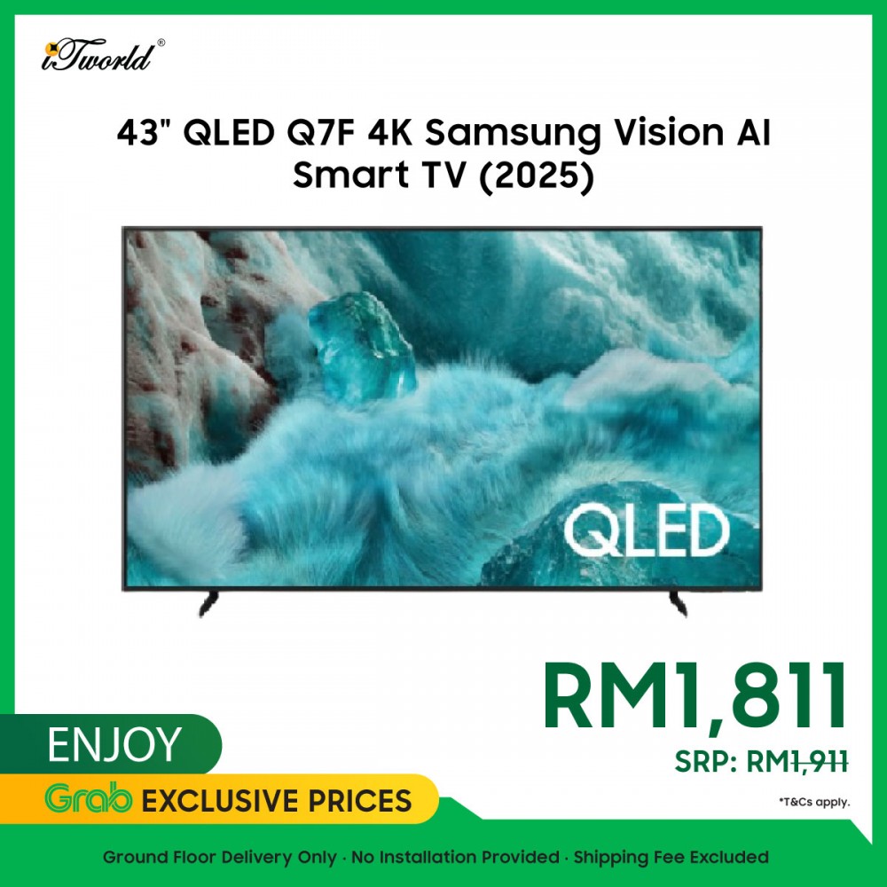 43" QLED Q7F 4K Samsung Vision AI Smart TV (2025) - QA43Q7FAAKXXM (No Installation Provide)