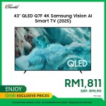 43" QLED Q7F 4K Samsung Vision AI Smart TV (2025) - QA43Q7FAAKXXM (No Installation Provide)
