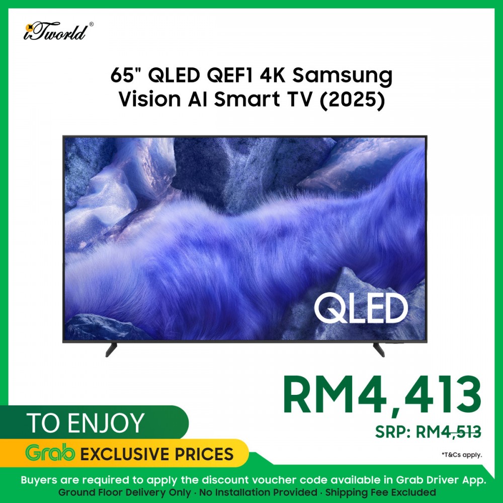 65" QLED QEF1 4K Samsung Vision AI Smart TV (2025) (No Installation Provide)